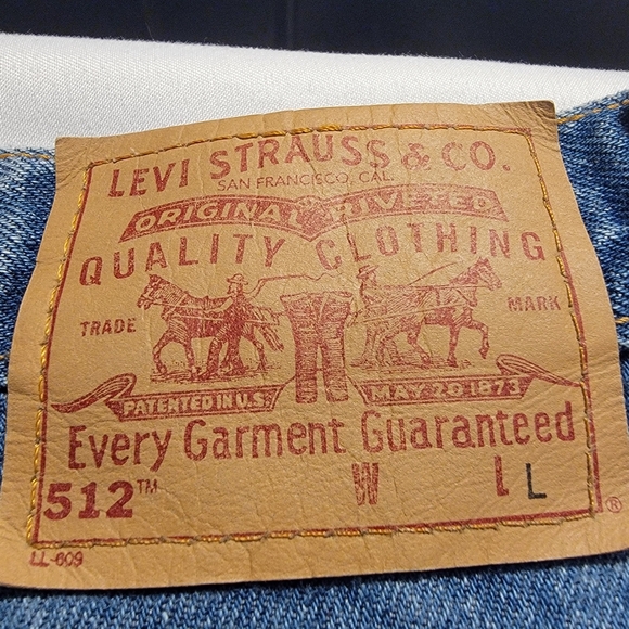 Y2k Women's High Waisted 512 Slimfit Tapered Leg Levi's - Picture 6 of 7